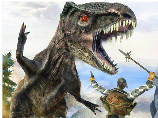 DINOSAUR HUNTING DINO ATTACK Jigsaw online Shooting game