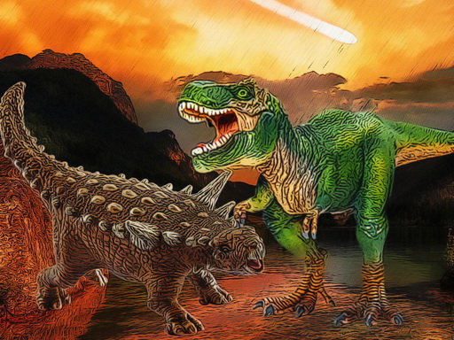 Dinosaurs Fight Jigsaw online Puzzle game