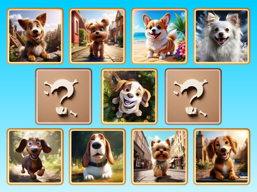Doggie Duo Discoveries online Puzzle game