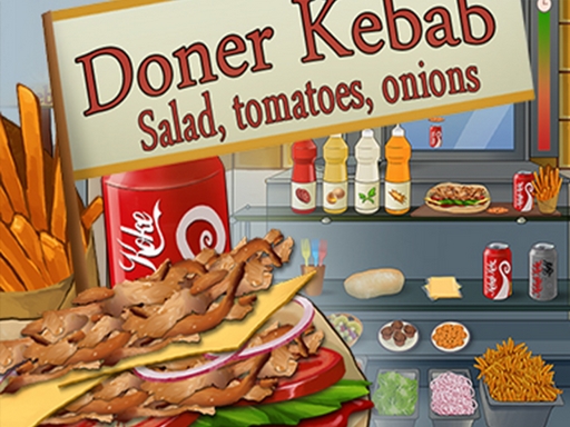 Doner Kebab : Salad Tomatoes Onions online Cooking game