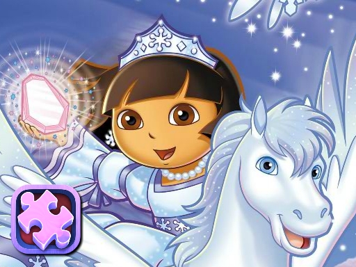Dora Winter Holiday Puzzles online game