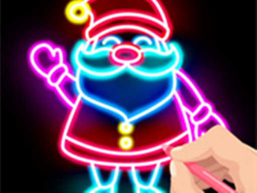 Draw Glow Christmas - Draw & Color online game
