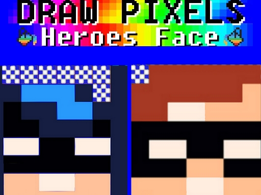 Draw Pixels Heroes Face online Puzzle game