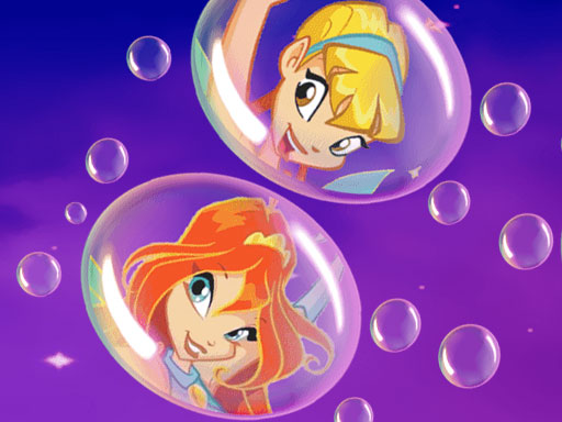 Draw Winx Bubble Path online Puzzle game
