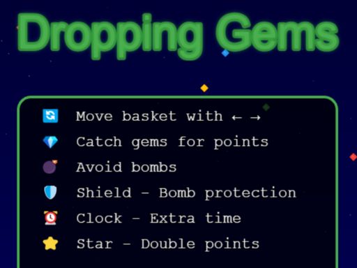 Dropping Gems online game