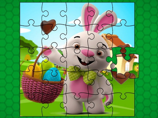 Easter Bunny Eggs Jigsaw online Puzzle game