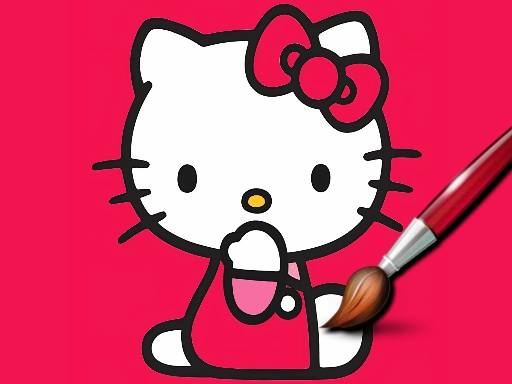 Easy Coloring Kitty online Girls game