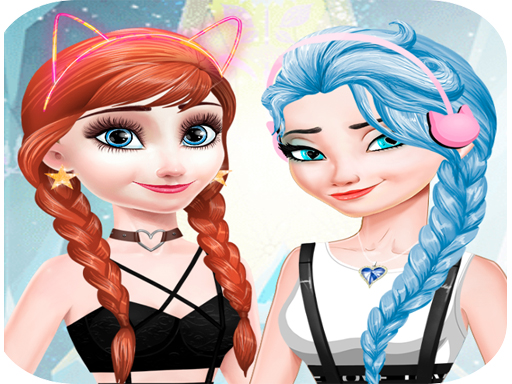 elsa and anna Dress Up Makeup online game