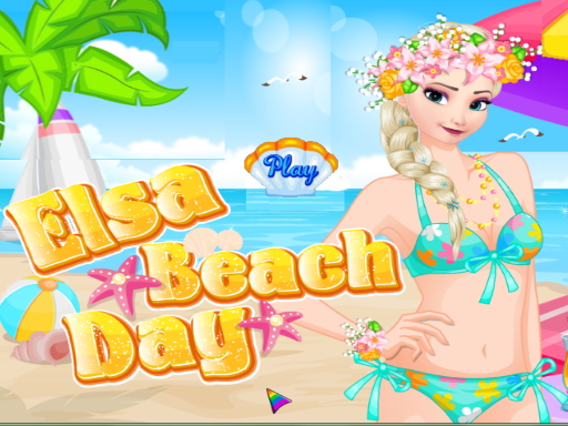 Elsa beach day online game