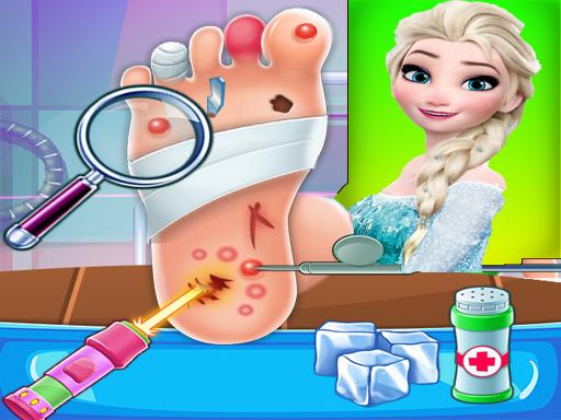Elsa Foot Doctor Clinic : Frozen  Surgery Hospital online game