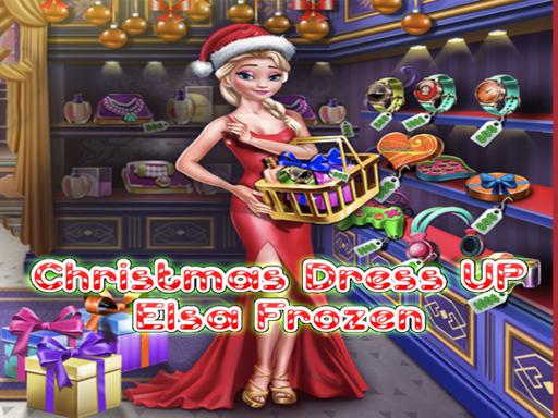 Elsa Frozen Christmas Dress up online Girls game