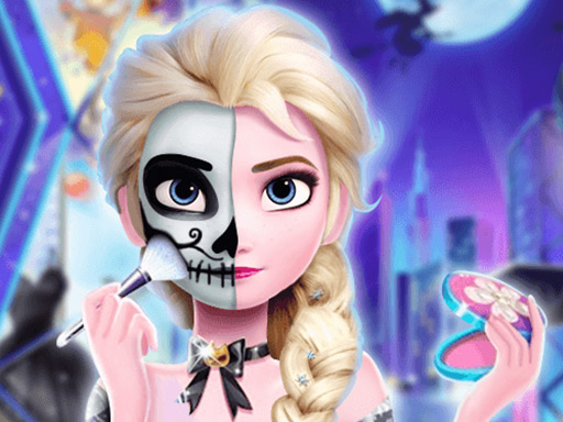 Elsa Halloween Party Tattoo online game