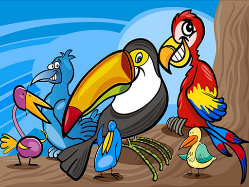 Exotic Birds Coloring online game