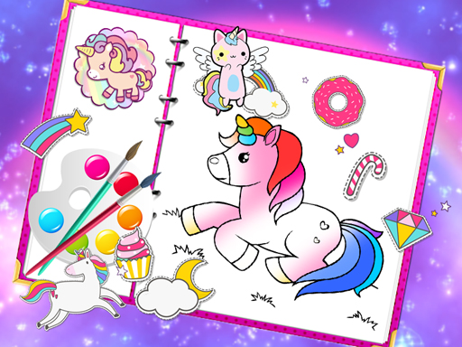 Fabulous Cute Unicorn Coloring Book online game