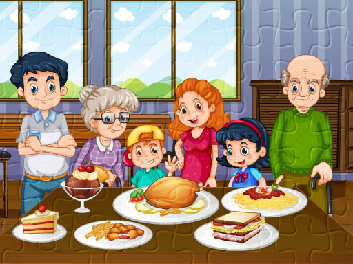 Family Dinner Jigsaw online game