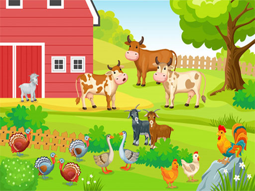 FARM ANIMALS PUZZLES CHALLENGE online game