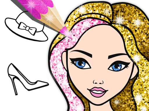 Fashion Coloring Book Glitter online game
