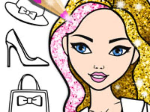 Fashion Coloring Glitter online game
