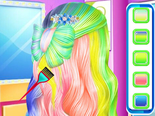 Fashion Rainbow Hairstyle Design online game