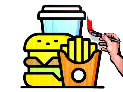 Fast Food Coloring Book online  game