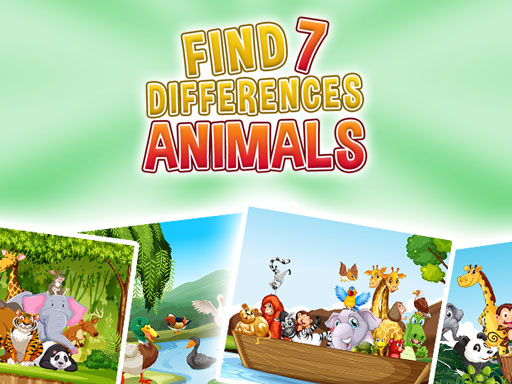 Find 7 Differences - Animals online Puzzle game