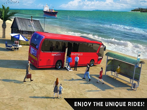 Floating Water Surface Bus Racing Game online Racing game