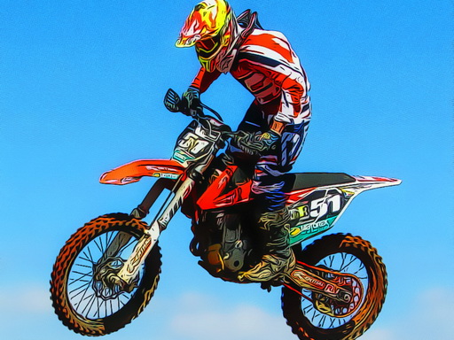 Flying Dirt Bike Stunts Puzzle online game