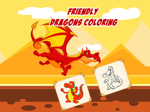 Friendly Dragons Coloring online game
