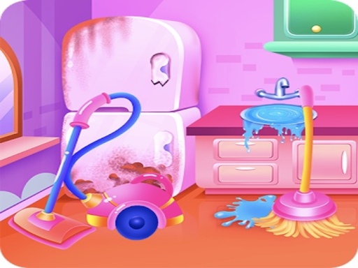 Full Kids House Home Clean Up online game