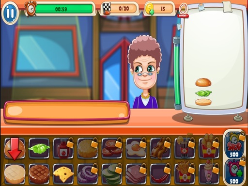 Funny Burger Shop online Cooking game