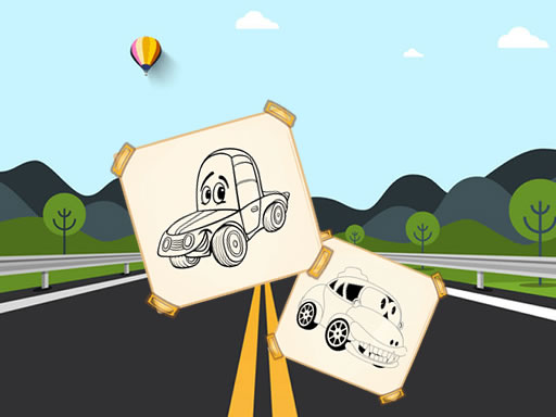 Funny Cars For Kids Coloring online game