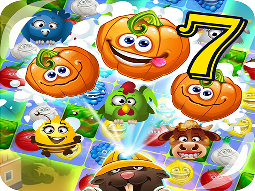 Funny Faces Farm Match3 Mermaid - treasure game online game