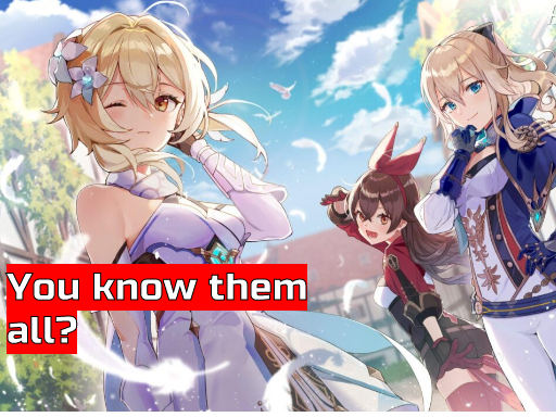 Genshin Impact (Part 1) - Test - Characters online Girls game
