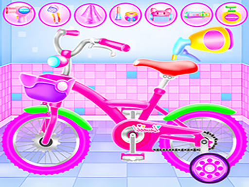 Girl Bike Fix Washing Salon online game