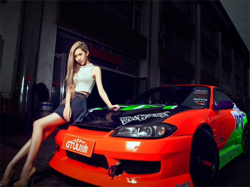 Girls and Cars Slide online game