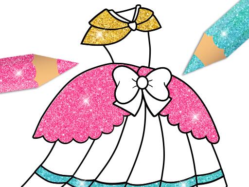 Glitter Dress Coloring online game