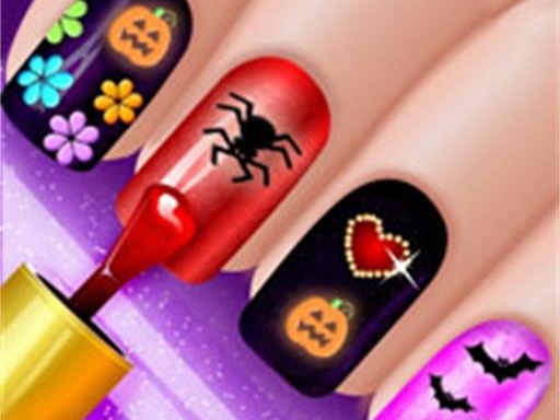 Glow Halloween Nails Game online game