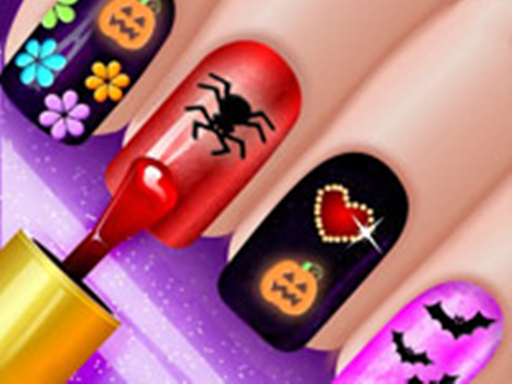 Glow Halloween Nails - Polish & Color online game