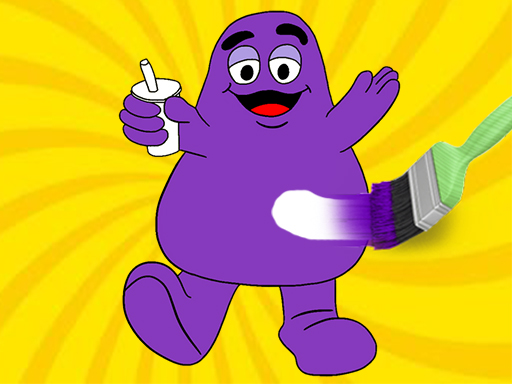 Grimace Shake Coloring Book online Puzzle game