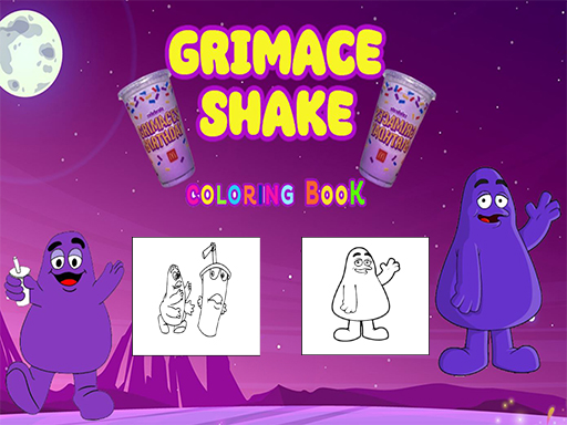 Grimace Shake Coloring online Puzzle game