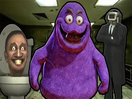 Grimace Shake Escape Skibidi and Cameraman online Action game