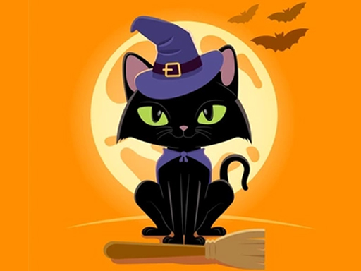 Grumpy Halloween Cats Jigsaw online game