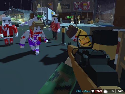 GunGame 24 Pixel blocky combat online game