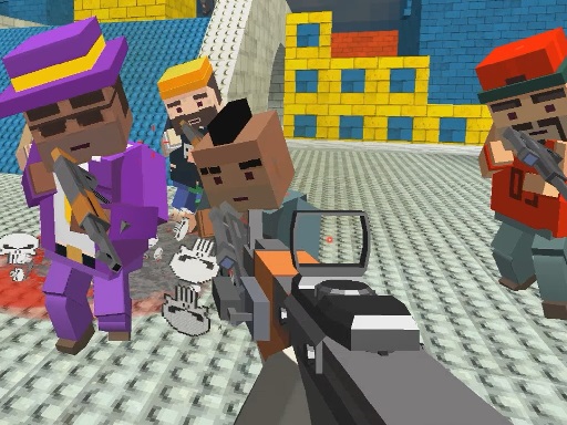GunGame shooting warfare: blocky combat online game