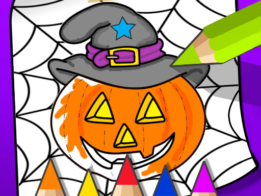 Halloween Coloring Book Game online Girls game