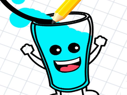 Happy Glass : Fill the Glass by Draw Lines online game