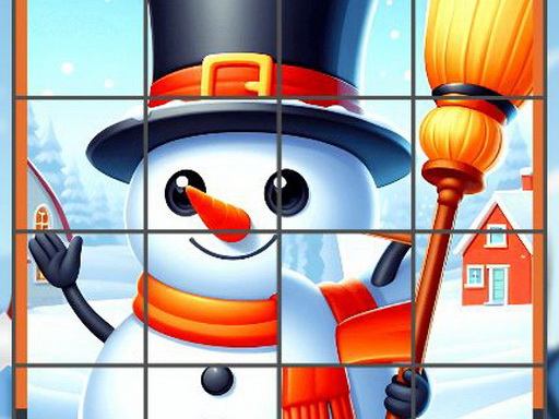 Happy Snowman Puzzle online game
