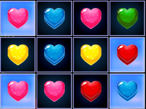 Hearts Match 3 online game