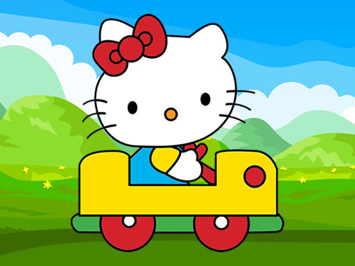 Hello Kitty Car Jigsaw online game