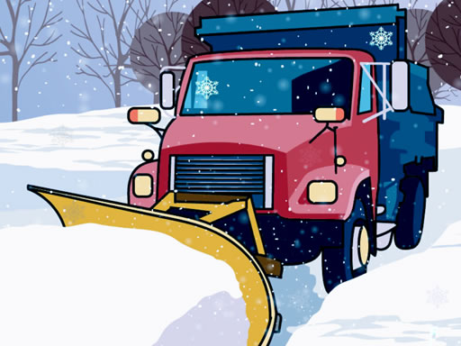 Hidden Snowflakes in Plow Trucks online game